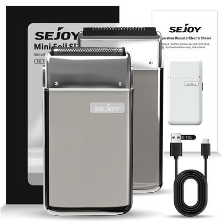 Sejoy Seolfor Rasoir électrique portable pour homme avec lames dentées et en maille
