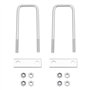 Create idea 2 Sets Kits de Boulons en U Boulons en U Carrés en Fer Galvanisé avec Plaque de Cadre d'écrous M10 pour Applications
