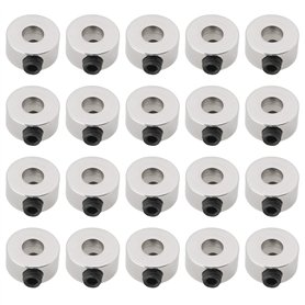 The Lord of the Tools Lot de 20 Bagues de Positionnement à Dégagement Rapide de 3 Mm Colliers de Serrage en Métal avec Vis sans