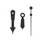 The Lord of the Tools 1 ensemble de mouvements de montre - Aiguilles noires et grises compatibles avec les montres Seiko 7s26 7s