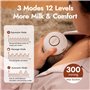 tire-lait électrique portable avec 3 modes et 12 niveaux