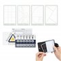 JJC 6 Pcs Outil de Composition Photo Ratio d'or + Fibonacci + Règle des Tiers + Lignes Directrices Aide à L'observation des Arti