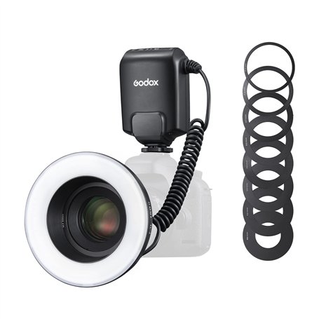 Flash annulaire Macro Godox ML150II - Lumière Parfaite pour la macrophotographie - t 4xAA Piles alcalines - Luminosité réglable