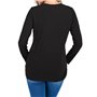 Q.KIM T-Shirt de Maternité Femme Manches Longues de maternité Motif Grossesse Amusant Humour imprimé-Hi Baby,Noir XL
