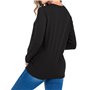 Q.KIM T-Shirt de Maternité Femme Manches Longues de maternité Motif Grossesse Amusant Humour imprimé-Hi Baby,Noir XL
