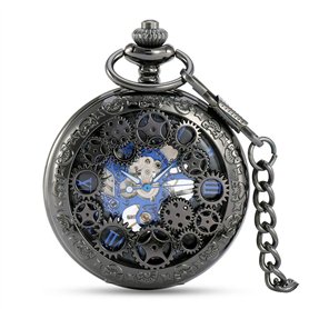 Avaner Montre de Poche Vintage Montre Femme Homme Universel Mecanique Bracelet en Inoxydable avec Boite Cadeau
