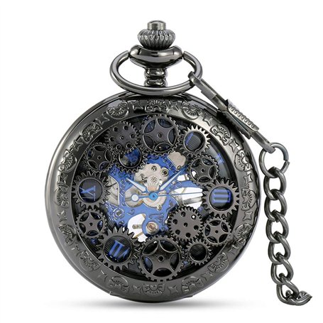 Avaner Montre de Poche Vintage Montre Femme Homme Universel Mecanique Bracelet en Inoxydable avec Boite Cadeau