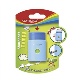 KEYROAD Taille-crayon ergonomique Pumpy-Up Single 1 pièce avec conteneur en plastique et lames en acier