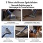 Deerma - DEM-BY200 - Nettoyeur Vapeur et Aspirateur Sec et Humide, 850W, 5 Brosses Spécialisées