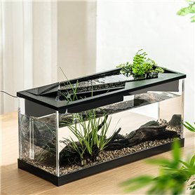 Aquarium à poissons avec vue sur l'eau - Kit complet avec lampes LED