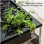 Aquarium à poissons avec vue sur l'eau - Kit complet avec lampes LED, pompe à air, système de filtration - Décoration de table d