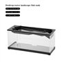 Aquarium à poissons avec vue sur l'eau - Kit complet avec lampes LED, pompe à air, système de filtration - Décoration de table d