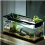 Aquarium à poissons avec vue sur l'eau - Kit complet avec lampes LED, pompe à air, système de filtration - Décoration de table d