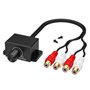 Chelink - Amplificateur audio de voiture RCA avec boutons de contrôle du volume et gain -espace pour auto