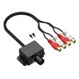 Chelink - Amplificateur audio de voiture RCA avec boutons de contrôle du volume et gain -espace pour auto, moto, haut-parleurs, 