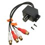 Chelink - Amplificateur audio de voiture RCA avec boutons de contrôle du volume et gain -espace pour auto, moto, haut-parleurs, 