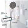 Joyoldelf Support Douche à Main Remplaçable Support Pommeau de Douche 19-25MM à Diamètre Réglable ABS Chromé