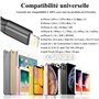 Câble Chargeur [1m+2m/Lot de 2] Certifié MFi Chargeur iPhone Nylon Tressé Câble Fil Lightning Charge Rapide Cordon pour iPhone 1