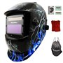 WELDMALL Vraie Couleur Énergie Solaire Casque de soudage à assombrissement Automatique avec et 2 Capteurs de Filtre pour Le soud