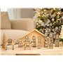 WONDROUS' DECO Crèche de Noël miniature en bois avec figurines à collectionner, petits ornements de crèche de Noël pour décorati
