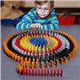 Dorjee - D3.400 - Jeu de Domino Rally coloré en Bois 115 pièces - avec élements de Circuits et Sac en Coton - pour Enfants à par