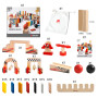 Dorjee - D3.400 - Jeu de Domino Rally coloré en Bois 115 pièces - avec élements de Circuits et Sac en Coton - pour Enfants à par