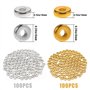 SAVITA 200 Pièces 6mm Perles Intercalaires Plates avec Trous, Disque Perles Perle Plate Ronde pour la Fabrication de Bracelets d