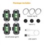4 pièces Drone Strobe Light, 7 Couleurs Lumière Stroboscopique de Drone Night Warning Lights pour Drones