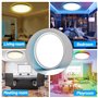 BURNNOVE Plafonnier LED RGB 24W 3200LM Lampe Plafond 3000-6000K Dimmable 8 Niveaux Luminosité Etanche IP54 avec Télécommande 7 R