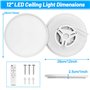 BURNNOVE Plafonnier LED RGB 24W 3200LM Lampe Plafond 3000-6000K Dimmable 8 Niveaux Luminosité Etanche IP54 avec Télécommande 7 R