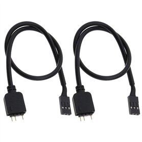2X 5V 3Pin vers VDG RGB Connecteur de Câble de Ligne de Conversion 50cm pour Carte Mère d'ordinateur avec 2 Aiguille en Cuivre P