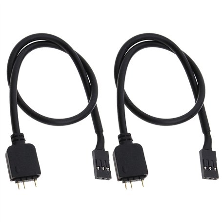 2X 5V 3Pin vers VDG RGB Connecteur de Câble de Ligne de Conversion 50cm pour Carte Mère d'ordinateur avec 2 Aiguille en Cuivre P