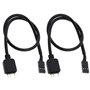2X 5V 3Pin vers VDG RGB Connecteur de Câble de Ligne de Conversion 50cm pour Carte Mère d'ordinateur avec 2 Aiguille en Cuivre P
