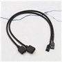 2X 5V 3Pin vers VDG RGB Connecteur de Câble de Ligne de Conversion 50cm pour Carte Mère d'ordinateur avec 2 Aiguille en Cuivre P