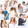 20 Feuilles Tatouages Temporaires Saint-Valentin Autocollants de Peau Adhésifs Faux Tatouage Transfert à l'eau Durable pour Fête