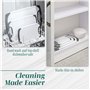 HOMWE Lot de 3 planches à découper en plastique pour cuisine avec poignées faciles à prendre en main et rainures pour jus