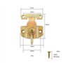 Create idea Lot de 8 verrous de table de salle à manger robustes avec vis pour table de salle à manger, boîte en bois