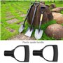 be in your mind 2pcs Poignée de Bêche en Plastique en Forme de D Poignée de Pelle Remplacement Poignée de Fourche de Jardin 28mm