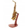 Musbeat Support de saxophone en bois avec base lourde fabriquée à la main