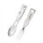TONIFE Vaisselle de Camping en Plein Air Set de Couverts Amovibles 3 en 1 Couteau, Fourchette et Cuillère avec Pochette de Range