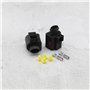 Create idea Lot de 2pcs Prise de Boîtier 2 Trous avec Bornes Joints en Caoutchouc 4D0971992 Compatible avec VW Golf Compatible a