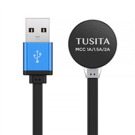 TUSITA MCC3 Chargeur Magnétique Compatible avec Olight Lampe de Poche - Noir Amélioré - 50CM