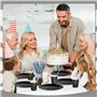 Nkaiso Anniversaire Vaisselle de fete 120 Pièces Noir et Argent Party Assiette Anniversaire Set Comprendre Assiette Jetables Pap