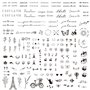 3 Feuilles Tatouage Temporaire Français Faux Tatouage Ephémère Etanche Couleur Noire Décoration Fête Cadeau pour Femme Fille