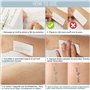 3 Feuilles Tatouage Temporaire Français Faux Tatouage Ephémère Etanche Couleur Noire Décoration Fête Cadeau pour Femme Fille