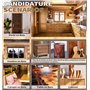 Kit Reparation Parquet, Tout-en-un Kit de Réparation Meuble Comprend Mastic Bois & 12 Couleurs Bouche-pores Pour Bois et Cire Bo