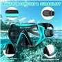Masque de Plongée Adulte Anti-Buée et Anti-Fuite – Masque Tuba Grand Angle 180° HD – Masque Snorkeling Réglable et Confortable p