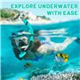 Masque de Plongée Adulte Anti-Buée et Anti-Fuite – Masque Tuba Grand Angle 180° HD – Masque Snorkeling Réglable et Confortable p