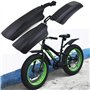 sgfd Garde-Boue de vélo de Neige 20 Pouces 26 Pouces Fat Bike Fender 2pcs Garde-Boue Avant Avant pour vélos VTT Vélo Garde-boues