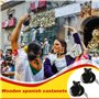 Grtheenumb Castantets Traditionnels, 2pcs Castanets Flamenco pour Adultes, en Bois pour Les Enfants, claqueurs à la Main avec de